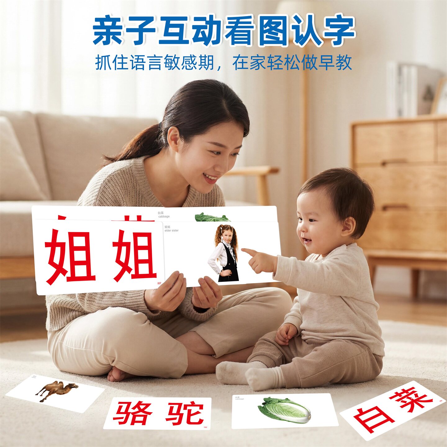 儿童早教看图识字卡启蒙认知大卡图片