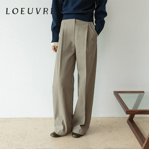 loeuvre垂感休闲裤通勤直筒长裤