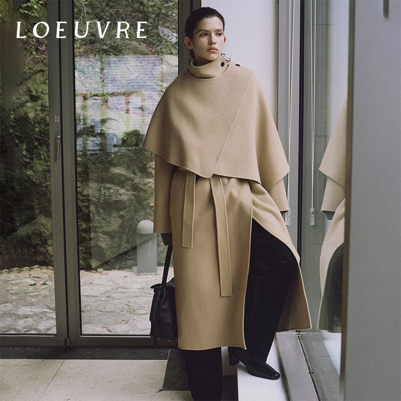 loeuvre郑丽媛同款羊毛大衣女