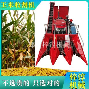 玉米收获机收割机2行3行带剥皮小型青储收割两用带粉碎秸秆 自走式