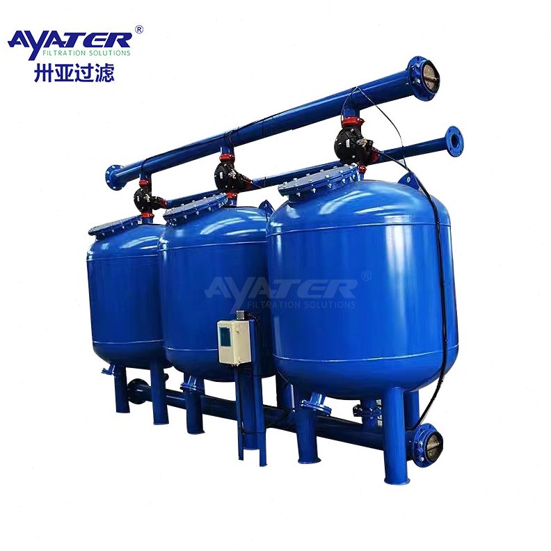 卅亚全自动反冲洗砂石过滤器浅层砂过滤器去除泥沙悬浮物杂质