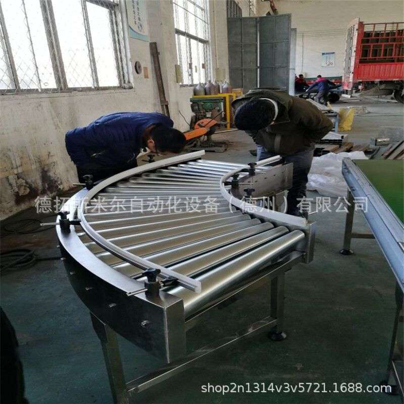 非标无动力移动滚筒输送线自动化滚筒输送流水线转弯滚筒输送机