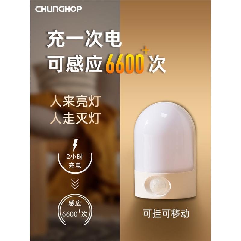 TRIAC人体感应小夜灯充电家用卧室床头睡眠婴儿喂奶起夜智能壁挂