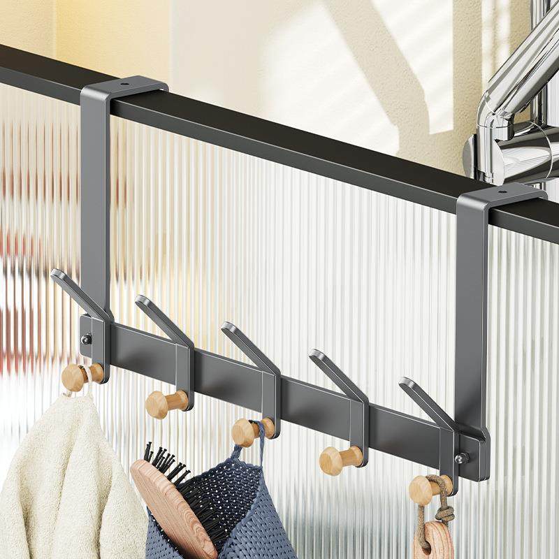 加长款门上挂钩5.5cm厚门 卧室入户门背式衣服收纳钩免打孔挂衣钩
