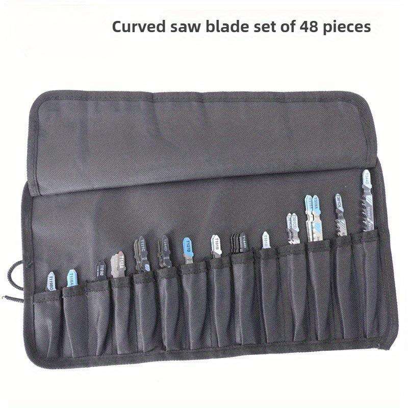 曲线锯条48件套 金属通用细齿中齿锯片 铝用木工锯条组合套装48PC
