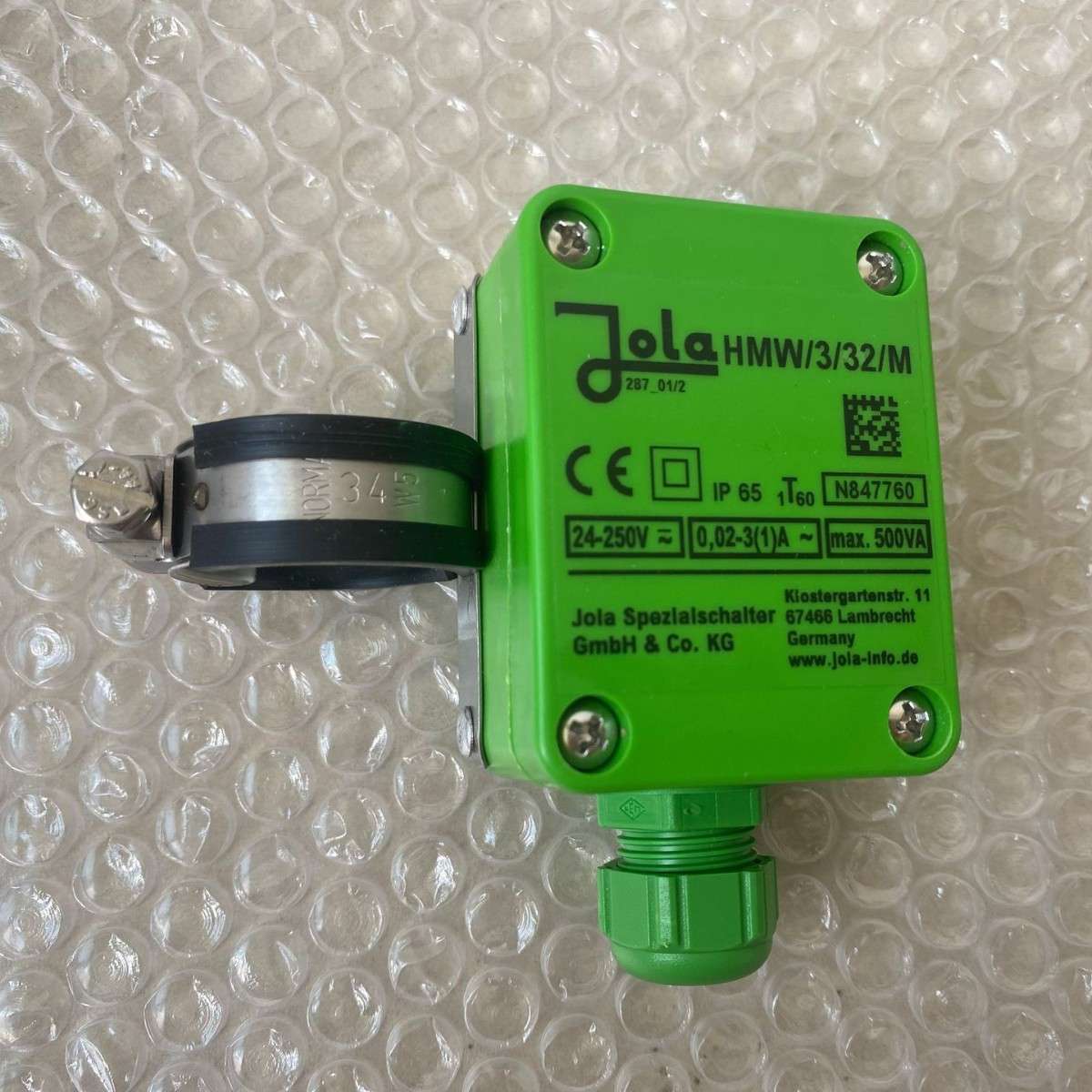 德国JOLA液位开关 液位控制器 HMW/3/32/M 磁性开关