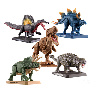 万代 恐龙 棘龙 甲龙 剑龙 霸王龙 三角龙含骨架化石拼装模型