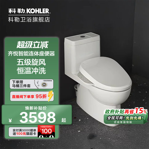 科勒齐悦连体家用马桶