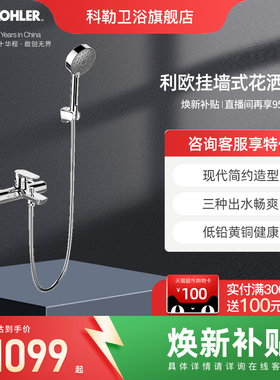 科勒利奥挂墙式浴缸花洒龙头简易花洒淋浴器25107T花洒龙头