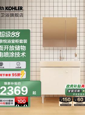 科勒浴室柜组合亲悦落地式浴室卫生间洗漱台储物22817/22818