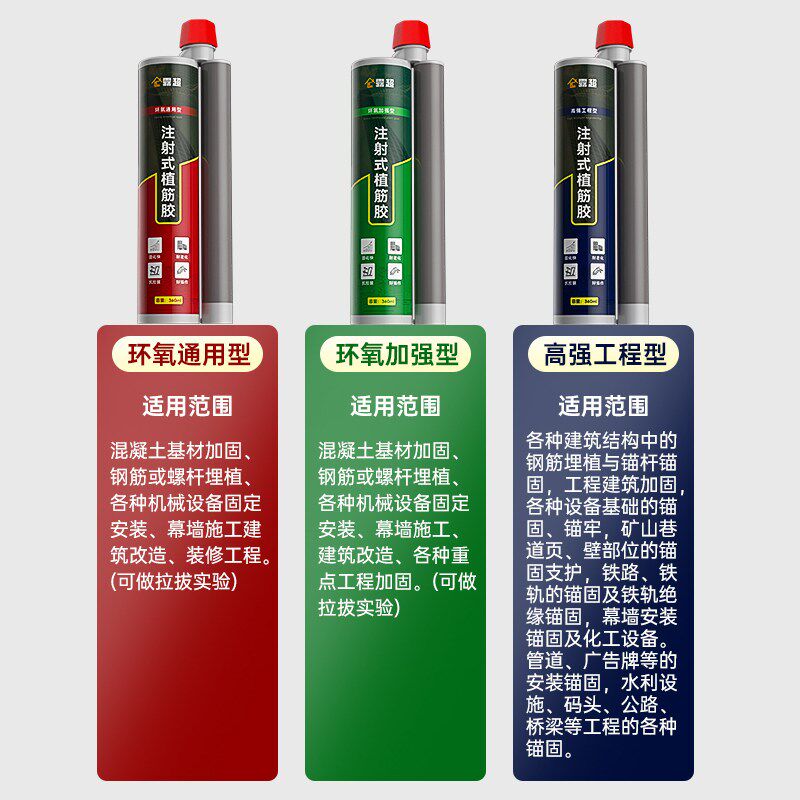 速发植筋胶建筑用钢筋混凝土粘钢加固专用胶式环氧植根植筋胶