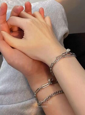 速发潮酷孩双层手链潮韩版个性嘻哈简约学生闺蜜情侣手饰品