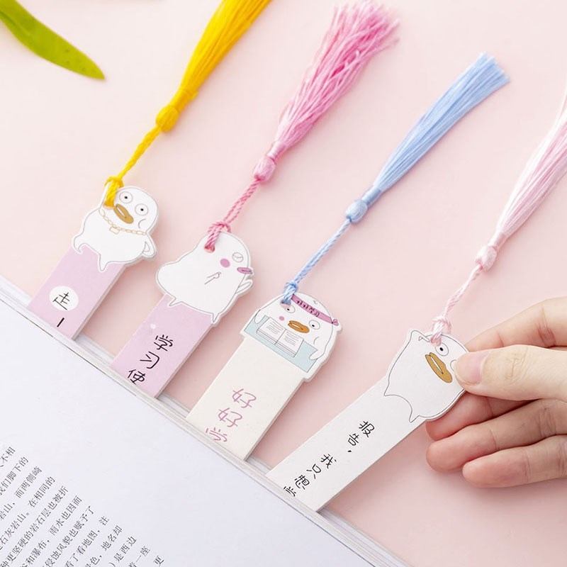 速发励志鸭书签木制直尺多功能小学生文具创意学习用品班级奖励生