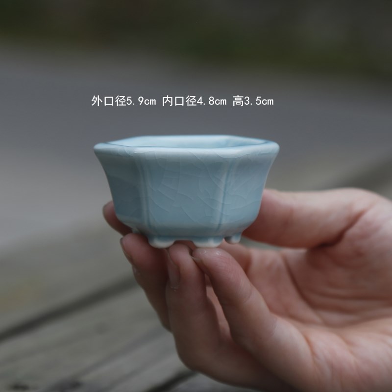 速发#陶瓷多肉拇指小花盆 水草鱼缸摆件可泡水 迷你控型微景观个
