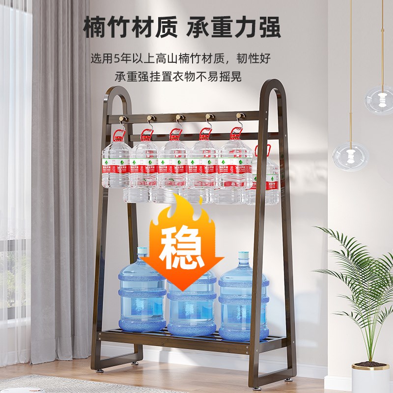 速发落地挂衣架卧室内衣帽架简易家用衣服架子可移动收纳衣柜房用