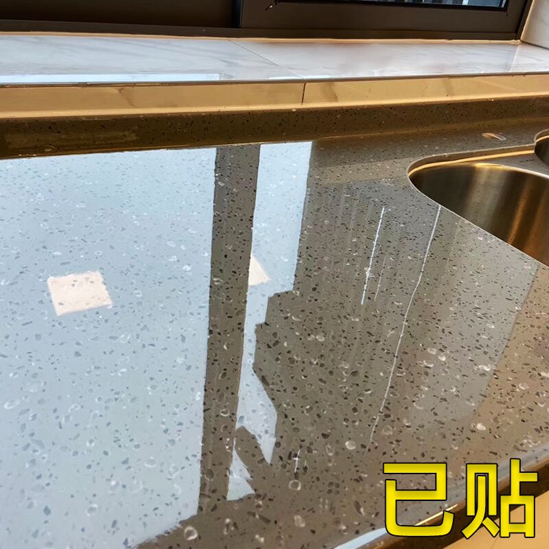 速发厨房灶台贴膜耐高温防水防油瓷砖橱柜大理石英石台面透明保护