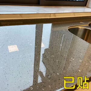 速发厨房灶台贴膜耐高温防水防油瓷砖橱柜大理石英石台面透明保护
