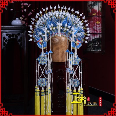 现货速发正龙戏装京剧戏曲盔帽杨贵妃醉酒凤冠霞帔新娘头饰手工点