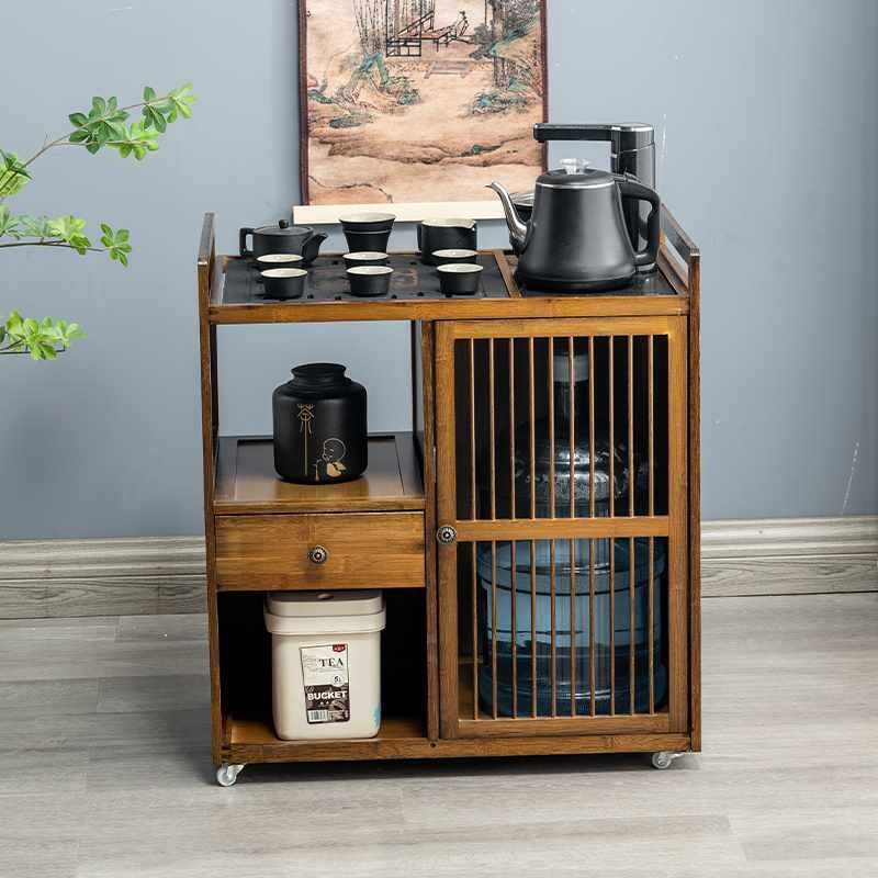 速发新中小家用移动茶桌客厅式茶台泡几茶茶车茶柜烧水壶一体茶具
