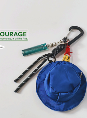 FS颂黑色蓝色渔夫帽零钱包耳机硬币小物钥匙扣挂件亚克力滴胶英文