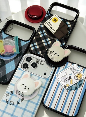 KK23鼓鼓软糖袋手机支架巧克力粘贴气囊西高地帽可可彩胶磁吸泡泡