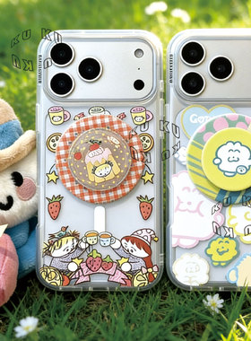 暖暖小屋可爱手机支架磁吸神器伸缩防摔气囊Boocha趴趴走可旋转