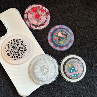 考拉星球磁吸支架蕾丝花伸缩粘贴magsaf替换帽豹纹通用莫安娜气囊