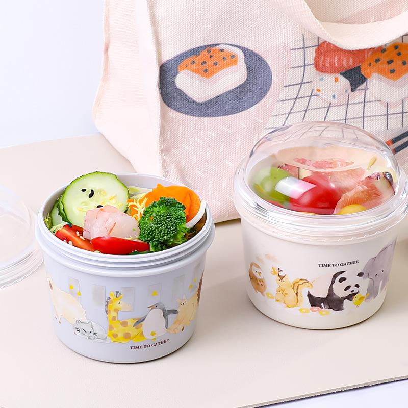 品级冰冷冻食物收纳盒食微炉便当盒密封收纳波盒卡通塑料保鲜箱盒