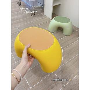 可爱小凳子家用矮凳宿舍塑料加厚结实儿童宝宝踩脚凳客厅茶几板凳