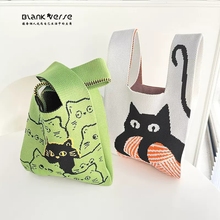 俏佳人时装屋！网红潮手提针织毛线水桶包