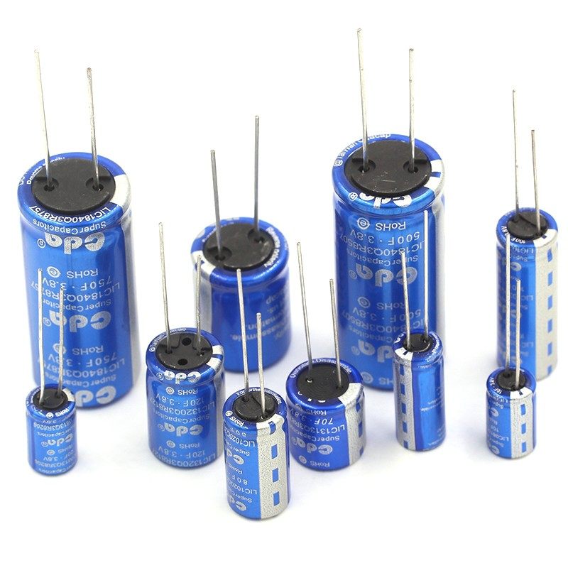 法拉电容3.8V 10F/40F/100F/120F/250F/500F/750F 锂离子电容 D型