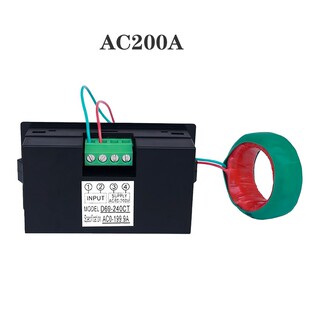 电流表 数显 交流20a50a100a200a250a电流显示器带互感器D69-240T