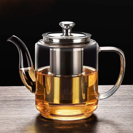 玻璃泡茶壶茶水分离泡茶器耐高温加厚茶具套装家用水壶单壶煮茶器