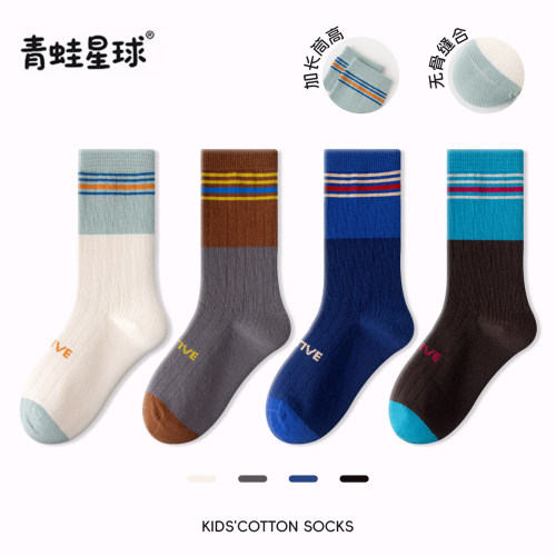 青蛙星球加长筒袜无骨袜