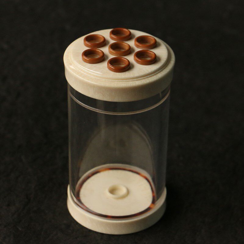 速发一物一拍沪上海派制文七孔猛犸牙口盖蝈蝈罐收虫器具作玩鸣藏