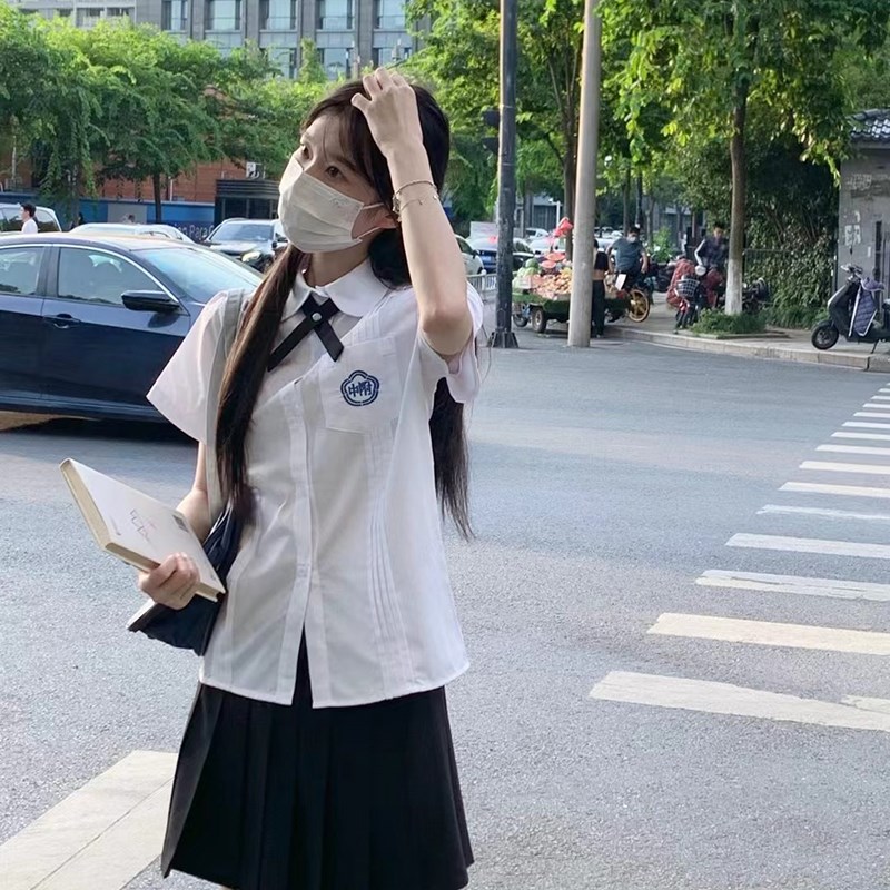 速发毕业k服附中校服夏套装院班制服高中学生学j风运动会合唱演出