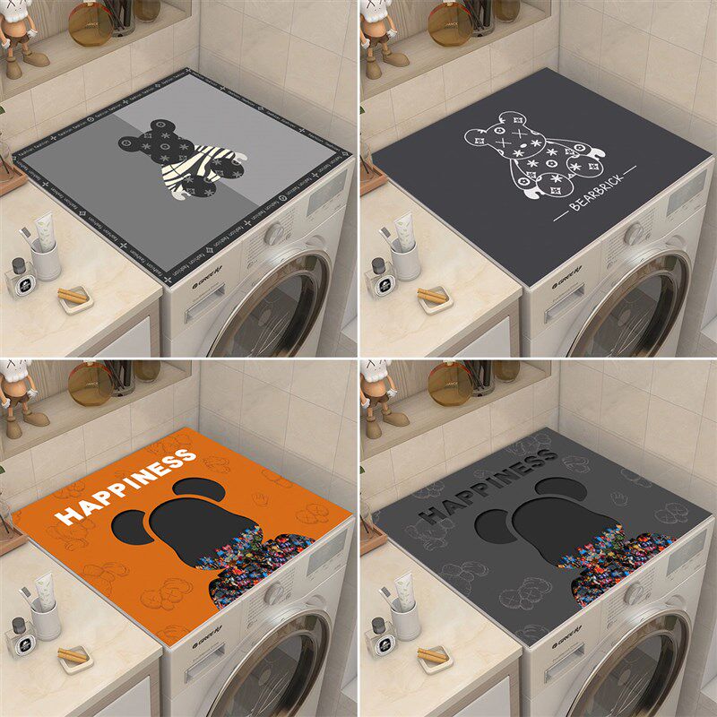 速发家用滚筒洗衣机盖垫防尘罩冰箱防尘盖布全自动洗衣机垫台面垫