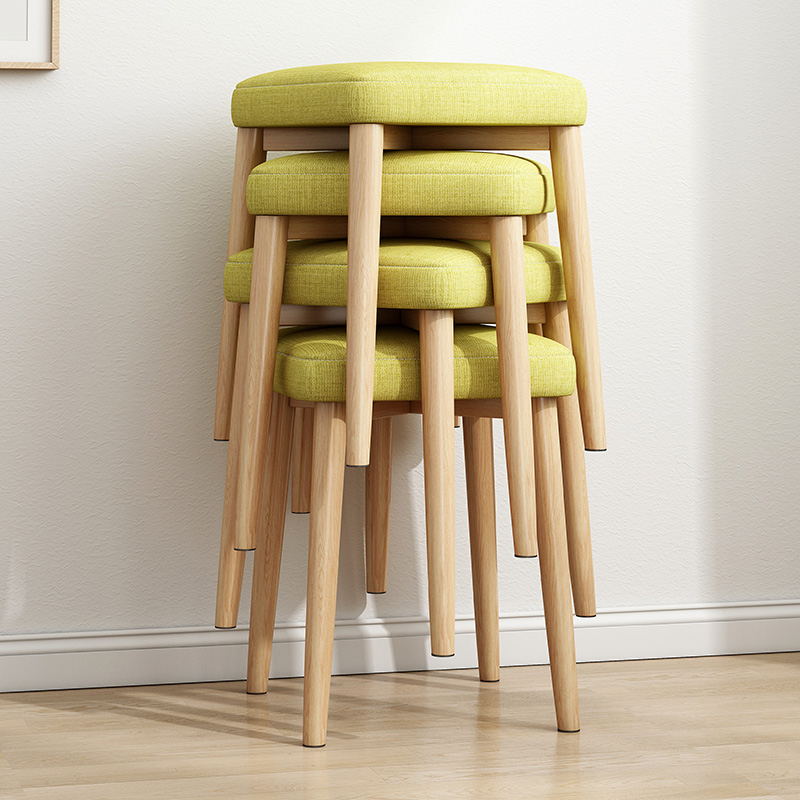 速发凳子软包轻奢梳妆凳简约家用卧桌书室凳可重叠化妆凳