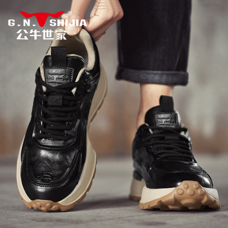 【刘德华推荐】公牛世家男鞋正品