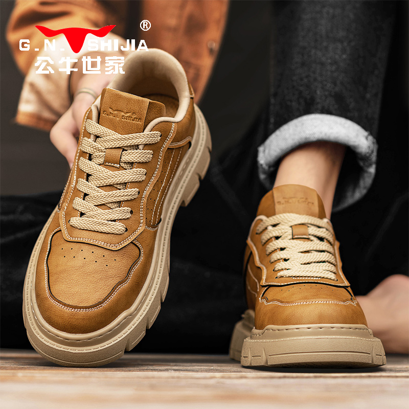 【胡歌推荐】公牛世家男鞋正品