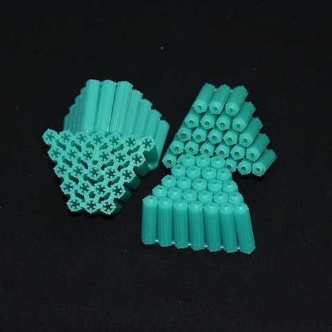 色子膨胀涨管6塑料8空心钉套绿色塞固定石膏澎涨套栓彭镙胶镙