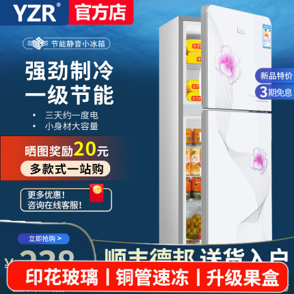 小冰箱家用小型冷冻冷藏迷你宿舍办公室出租房用二人一级能效节能