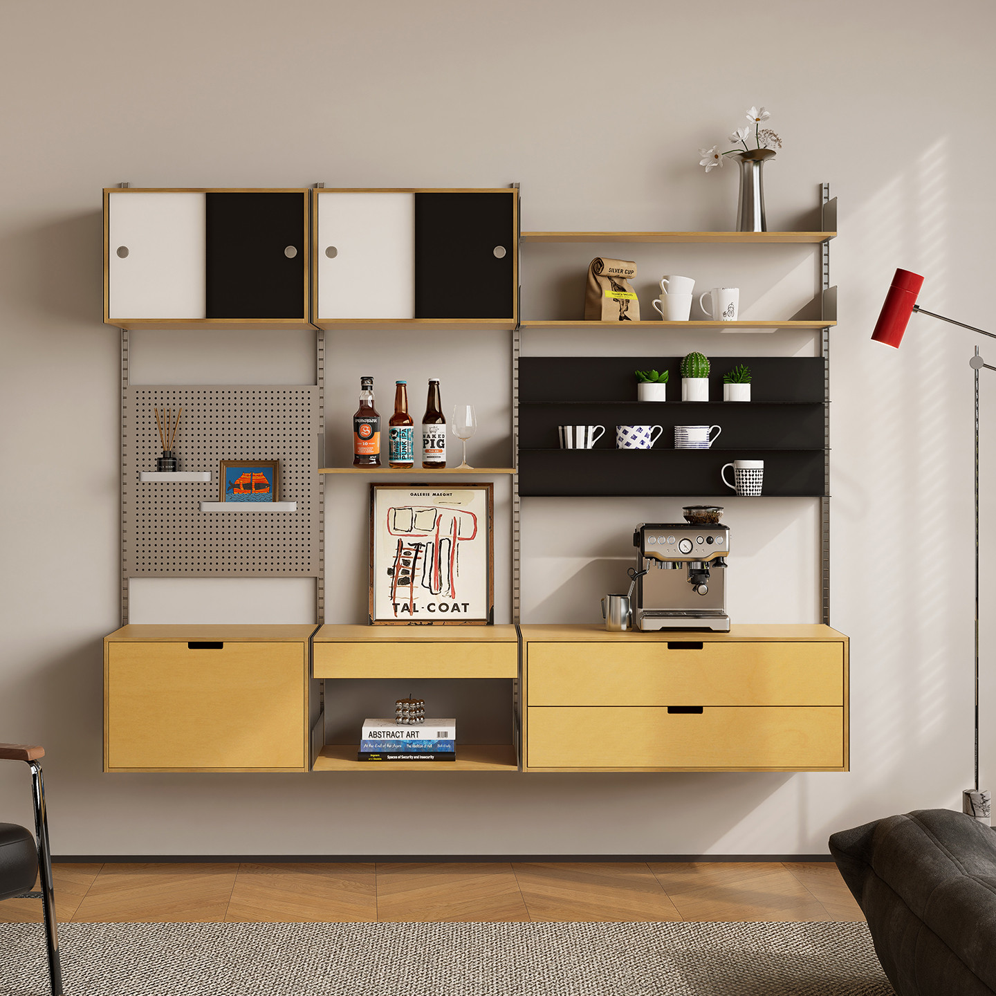 TOYA桦木墙上置物架海洋板装饰架自由组合小户型简约风展示陈列架,住宅家具,搁板/置物架/家用陈列架,淘宝优惠券,粉丝福利购,淘宝优惠卷