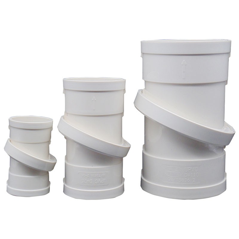 PVC旋转万向弯头110能360度可调节排水管分体弯下水接头50 75 160