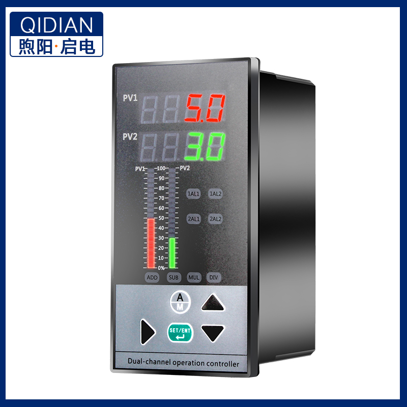 智能数显单双回路光柱测控仪表PID控制器温控仪压力液位温度rs485