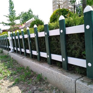 广西pvc塑钢草坪护栏花园篱笆围栏花坛花圃栅栏菜园绿化隔离栏杆