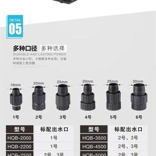森森多功能潜水泵HQB2500鱼缸水泵55WN喷泉泵全国 量大可优惠