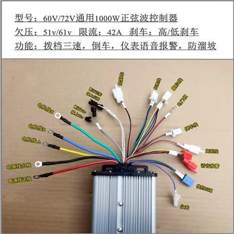 三轮车直流发电机巨划算60v72v1000W矢量静音控制器电动车高速