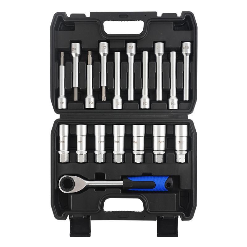18件避震器减震螺丝紧固套筒扳手塔顶拆卸器避震塔顶拆装套筒工具