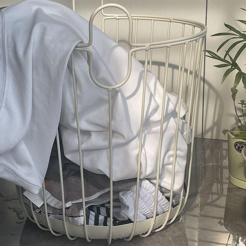 北欧轻奢铁艺脏衣篓脏衣篮卧室卫生间现代简约脏衣服收纳整理筐篮